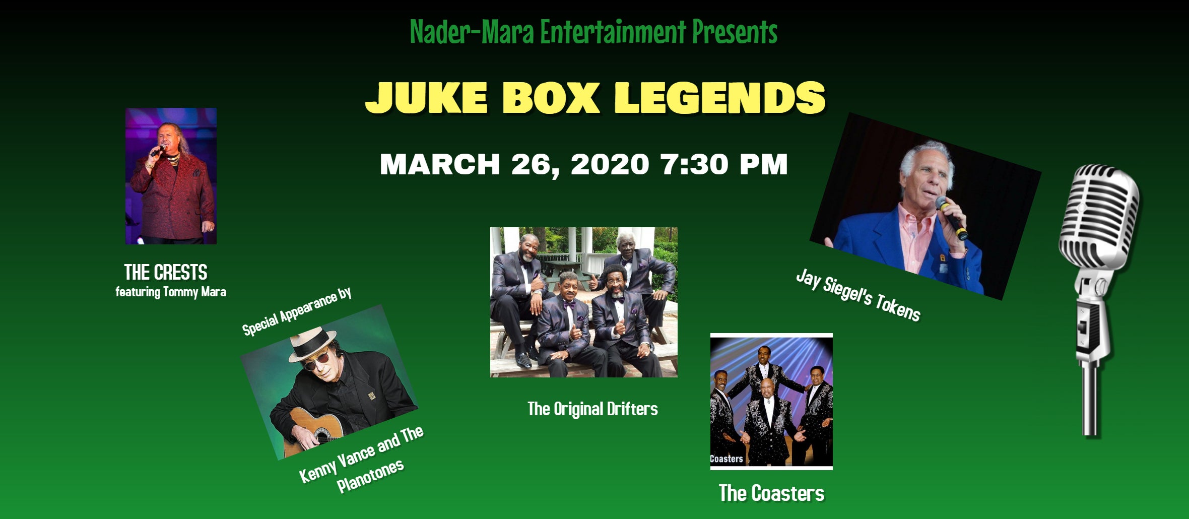 Nader-Mara Presents Juke Box Legends has been cancelled