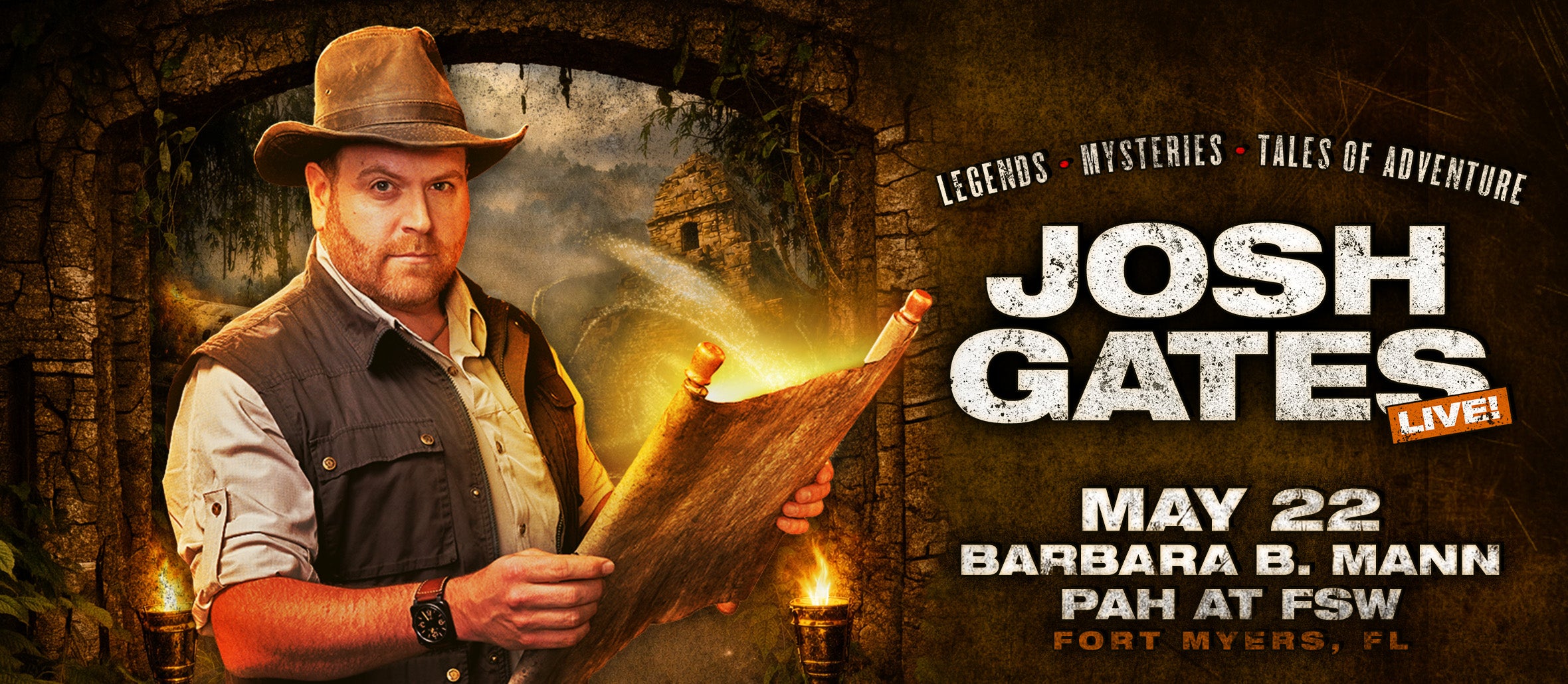 Josh Gates Live! An Evening of Legends, Mysteries and Tales of Adventure